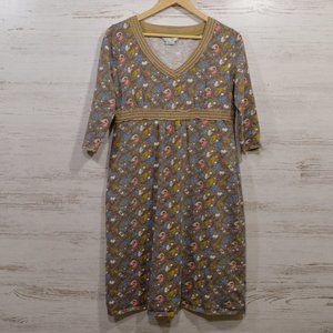 Boden Cotton Floral Embroidered Tunic Style Dress